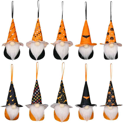 Assorted 2-Piece Halloween Element Gnome Hanging Widgets