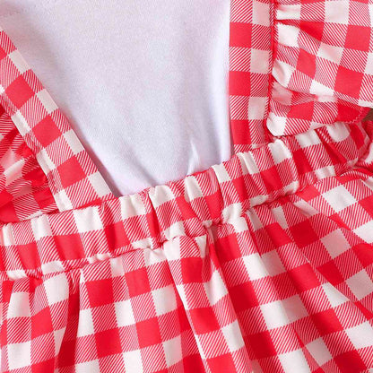 Plaid Bow Detail Long Sleeve Dress