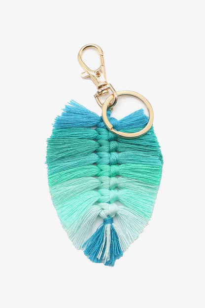 Assorted 4-Pack Leaf Shape Fringe Keychain - Create the impossible