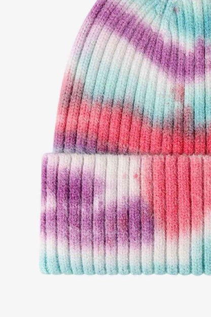 Tie-Dye Ribbed Knit Beanie