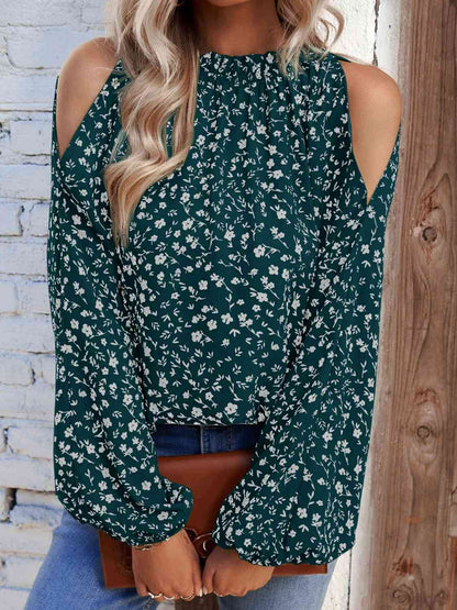 Floral Cold-Shoulder Blouse - Create the impossible