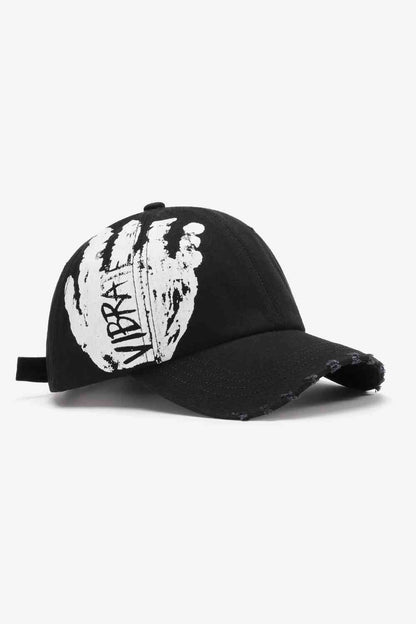 VIBRA Graphic Distressed Adjustable Baseball Cap