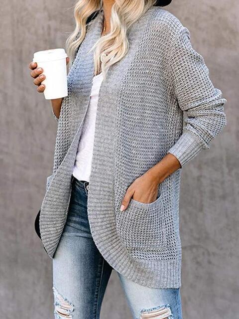 Open Front Long Sleeve Cardigan