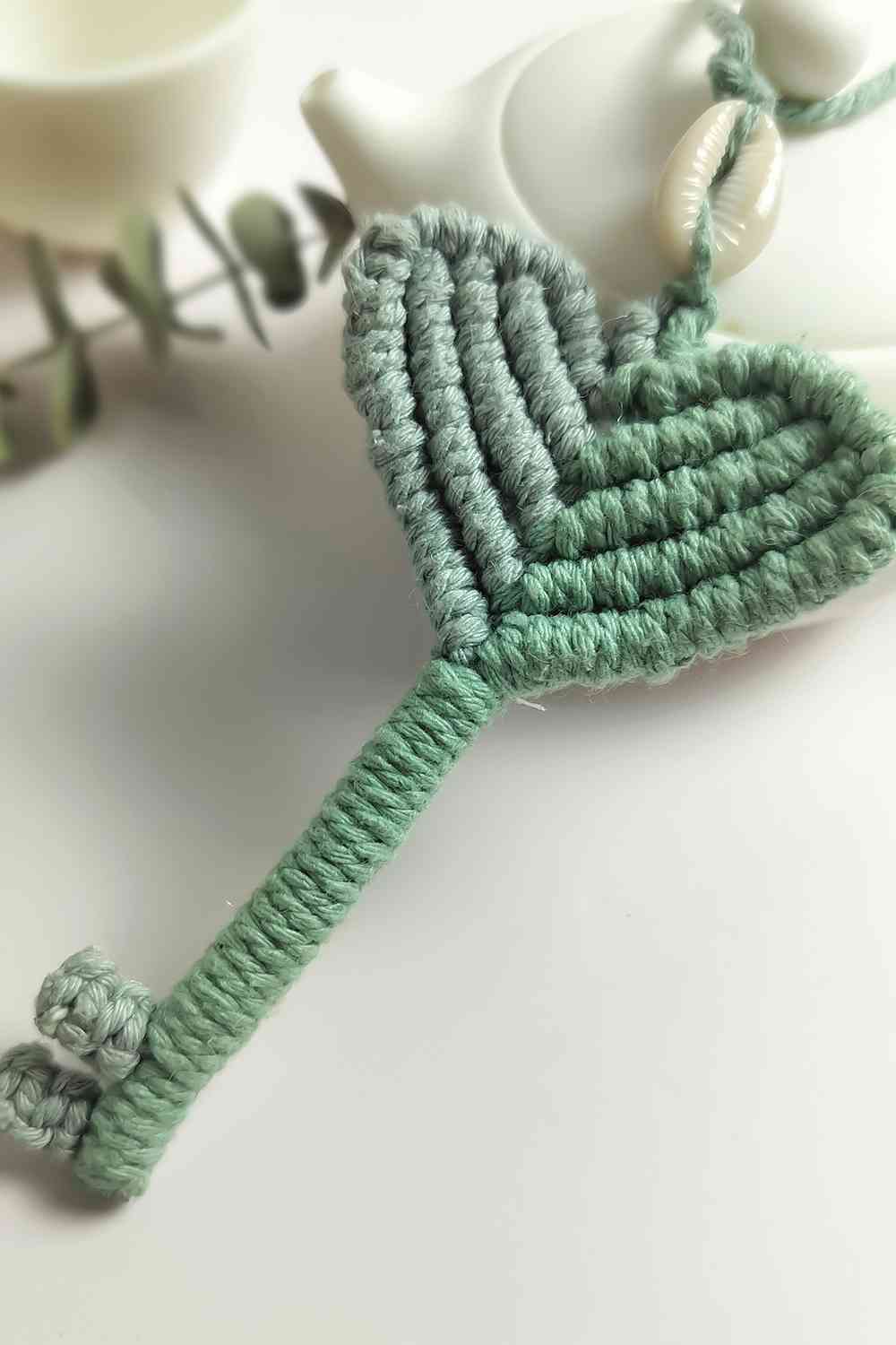 Cotton Cord Key Shape Pendant Necklace - Create the impossible