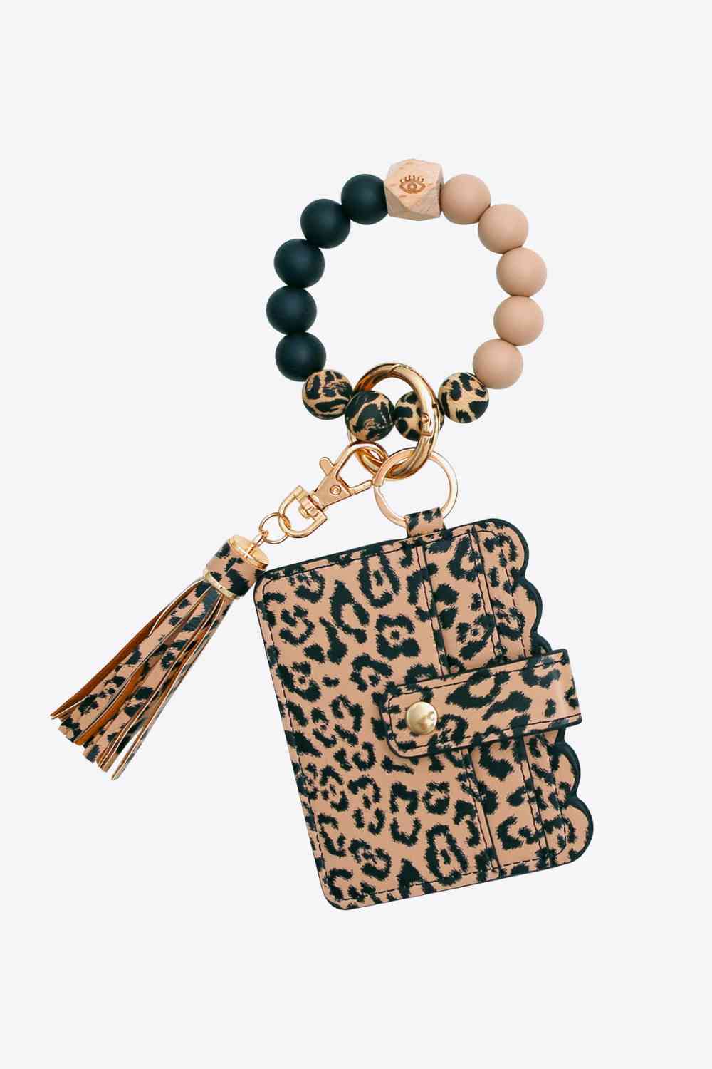 Random 2-Pack Leopard Mini Purse Tassel Wristlet Key Chain