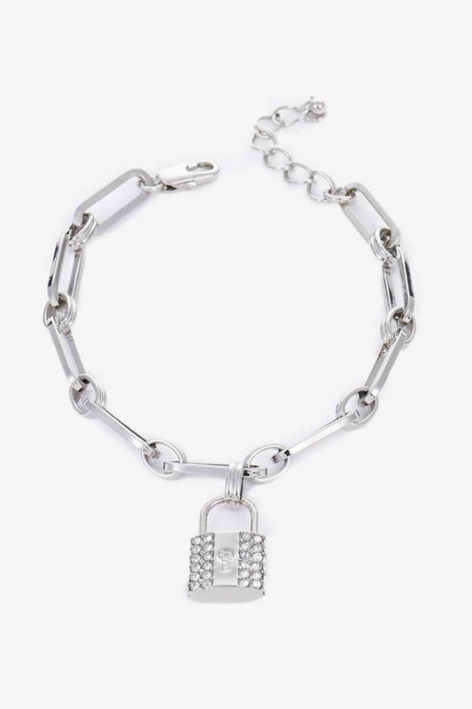 5-Piece Wholesale Lock Charm Chain Bracelet