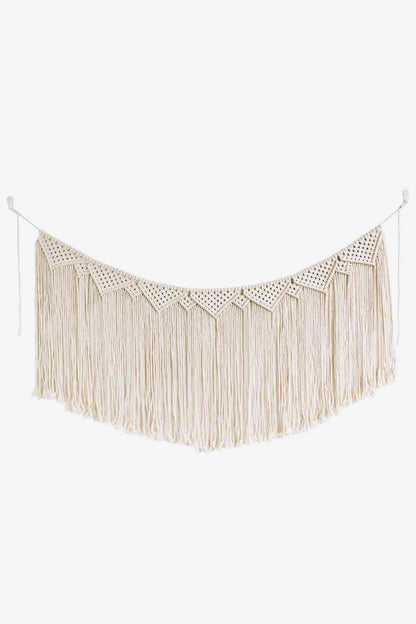 Macrame Fringe Wall Hanging Decor