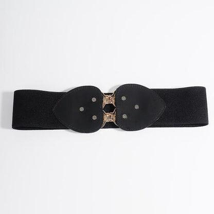 Alloy Leaf Buckle Elastic Belt