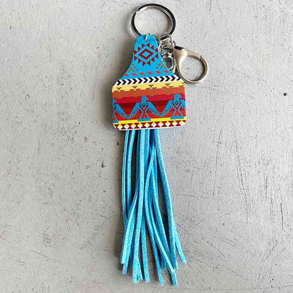 Chimney Shape Fringe Detail Key Chain