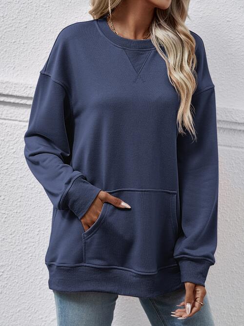 Round Neck Long Sleeve Sweatshirt - Create the impossible