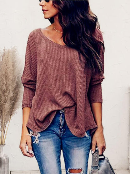 V-Neck Long Sleeve T-Shirt