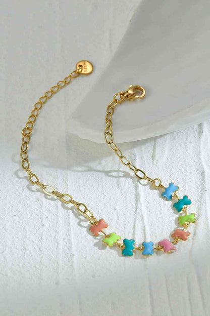 Multicolored Lobster Clasp Stainless Steel Bracelet