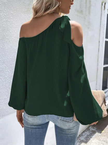 Cold-Shoulder Long Sleeve Blouse - Create the impossible