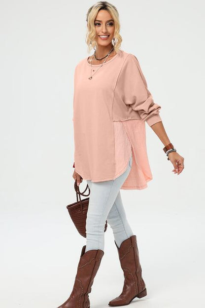 Curved Hem Dolman Sleeve Top - Create the impossible