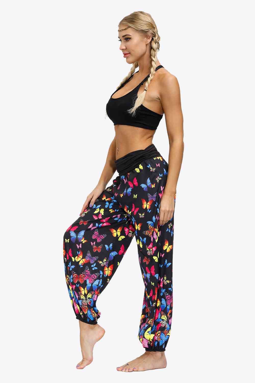 Oversized Printed Wide Leg Long Pants