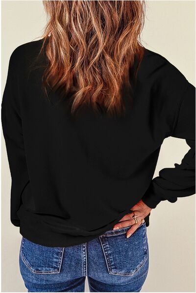 XOXO Round Neck Long Sleeve Sweatshirt