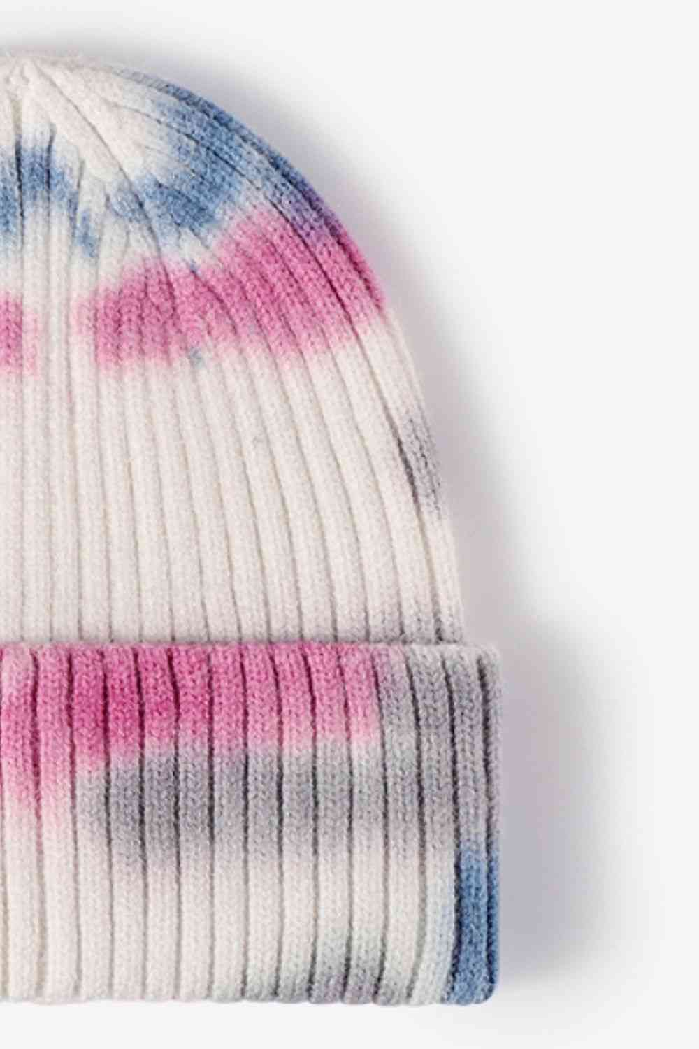 Tie-Dye Ribbed Knit Beanie