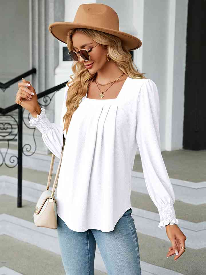 Square Neck Puff Sleeve Blouse - Create the impossible