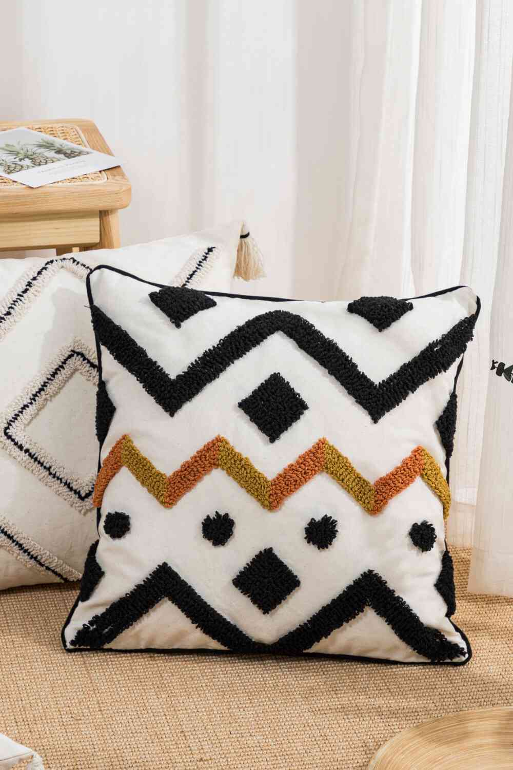 Geometric Embroidered Decorative Throw Pillow Case - Create the impossible