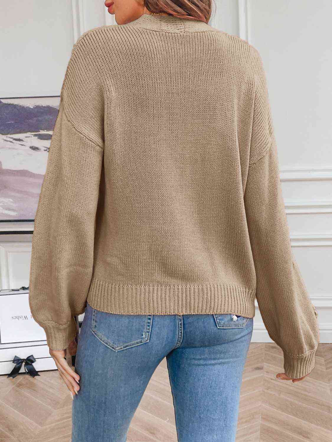 Floral Long Sleeve Open Front Cardigan - Create the impossible