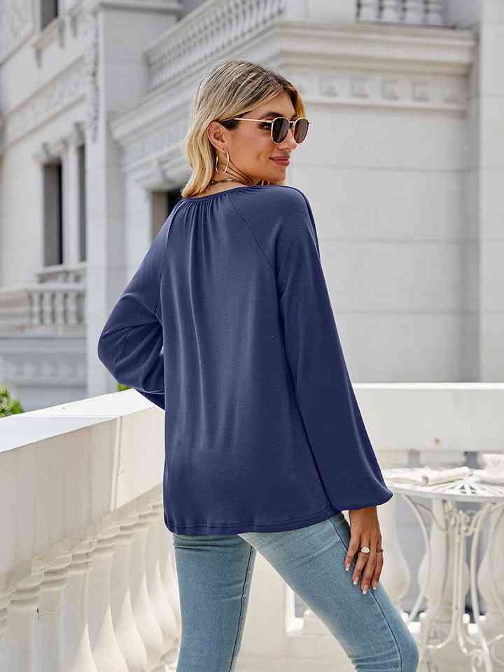 V-Neck Long Sleeve Blouse - Create the impossible