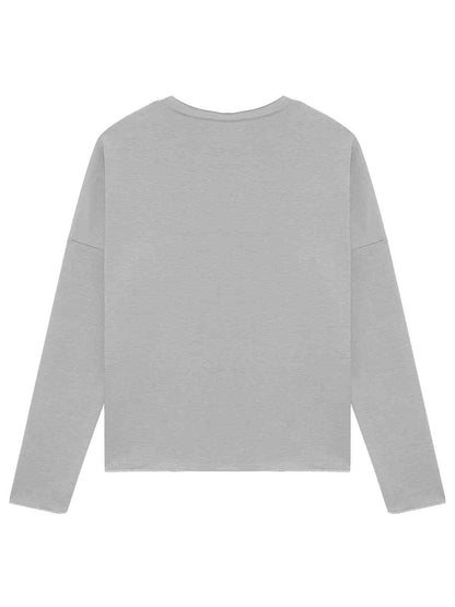 Full Size Graphic Round Neck Roll Hem Sweatshirt