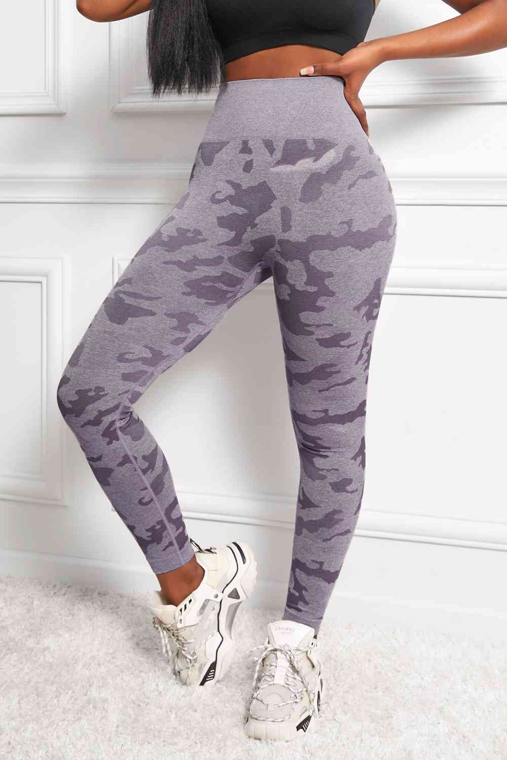 Camo Print Seamless High Waist Yoga Leggings