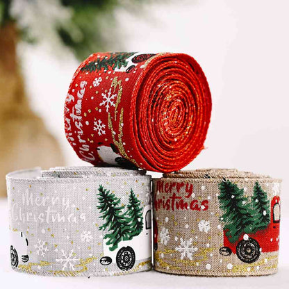 Car & Christmas Tree Ribbon