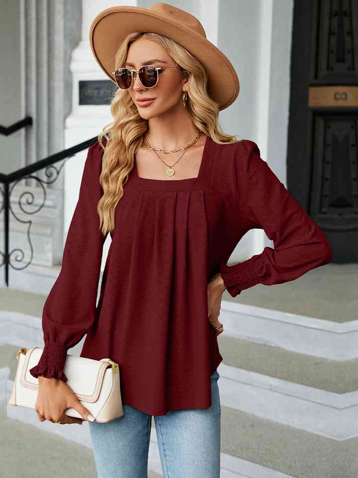 Square Neck Puff Sleeve Blouse - Create the impossible