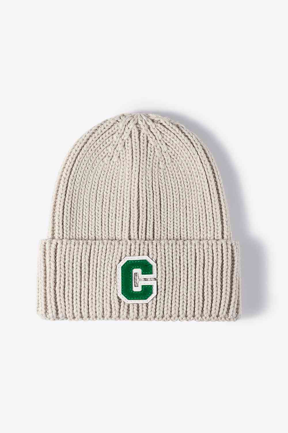 Letter C Patch Cuffed Beanie