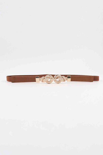 Zinc Alloy Buckle PU Leather Belt