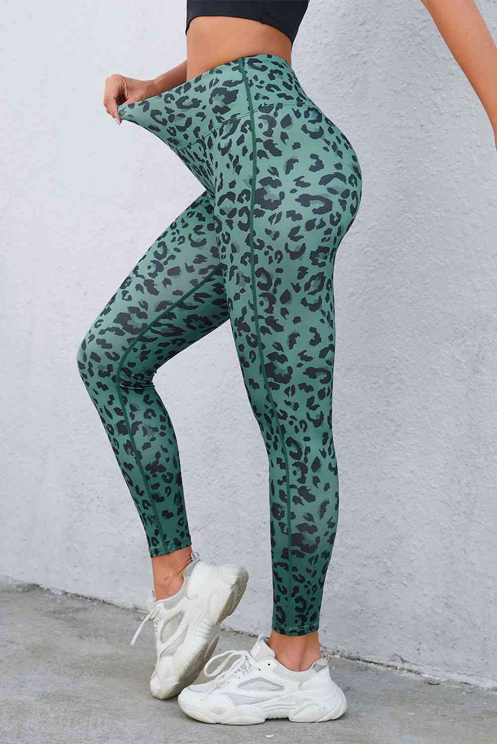 Leopard Print Wide Waistband Leggings - Create the impossible