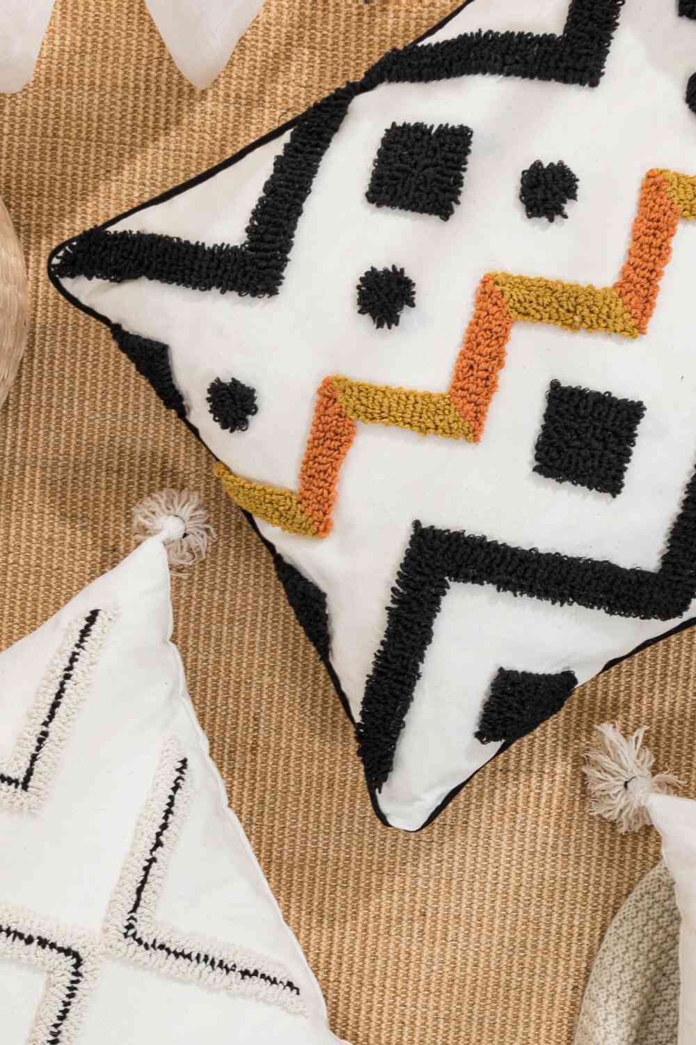 Geometric Embroidered Decorative Throw Pillow Case - Create the impossible