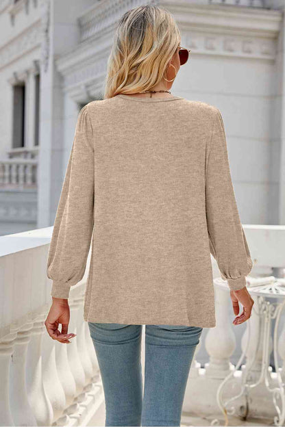 Round Neck Long Sleeve Top