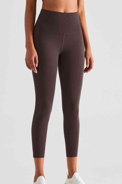 Wide Waistband Sports Leggings with Pockets