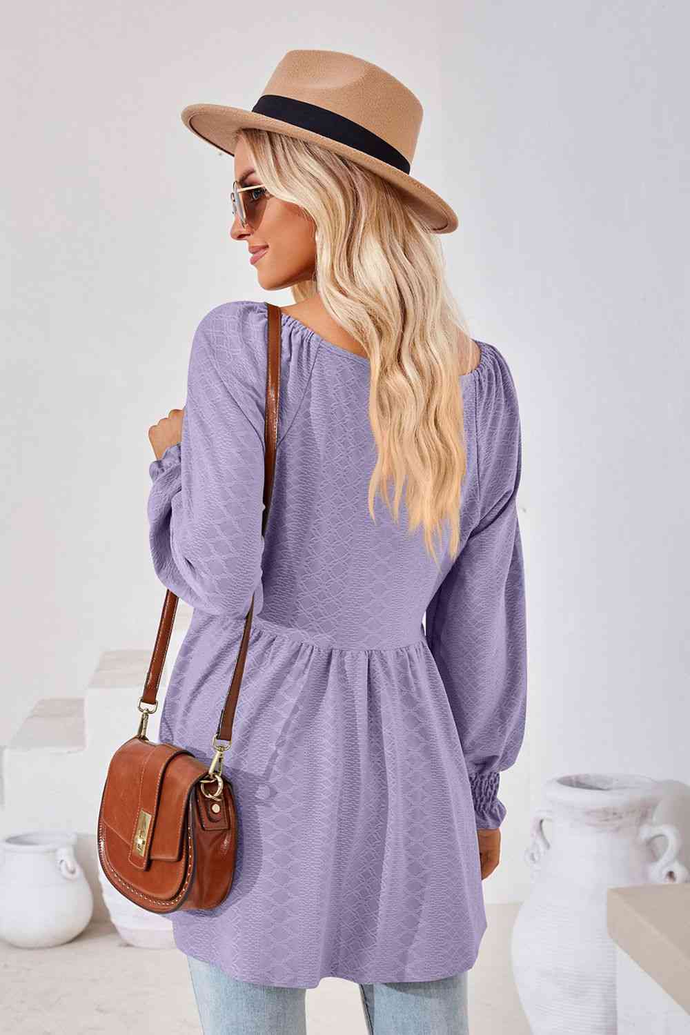 V-Neck Lantern Sleeve Blouse - Create the impossible