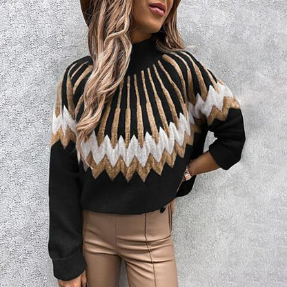 Mock Neck Long Sleeve Sweater