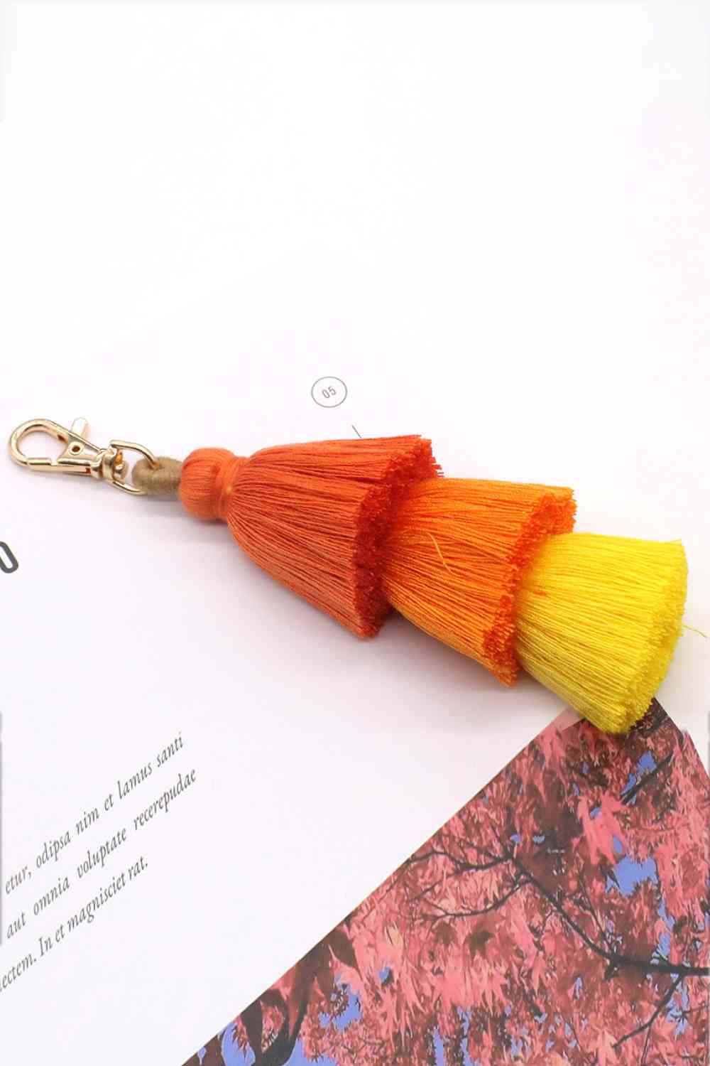 Assorted 4-Pack Multicolored Fringe Keychain - Create the impossible