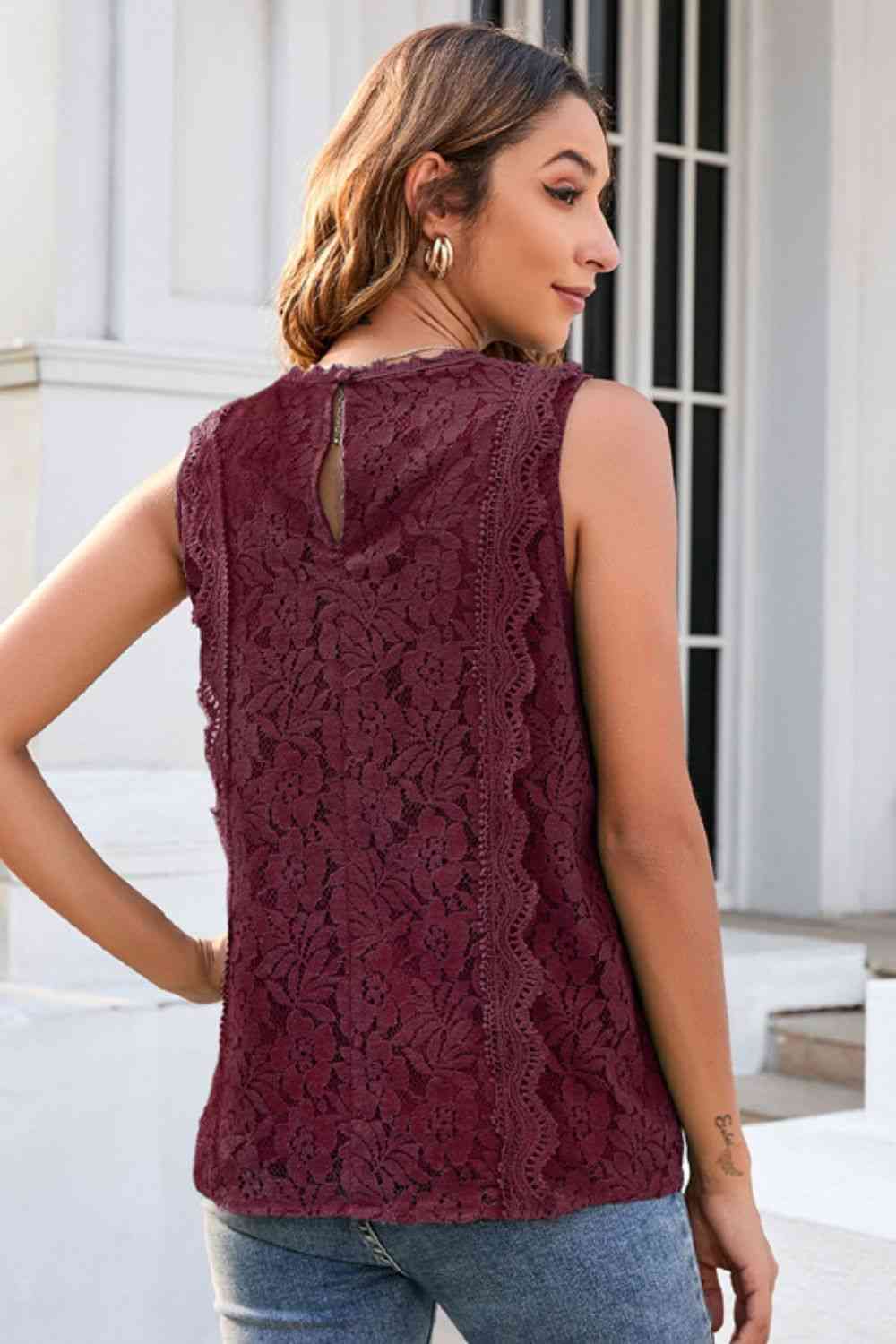 Lace V-Neck Tank