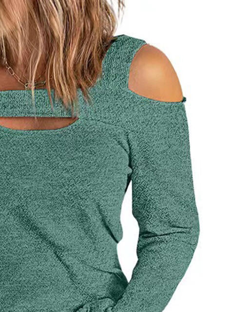 Full Size Cutout Cold Shoulder Blouse - Create the impossible