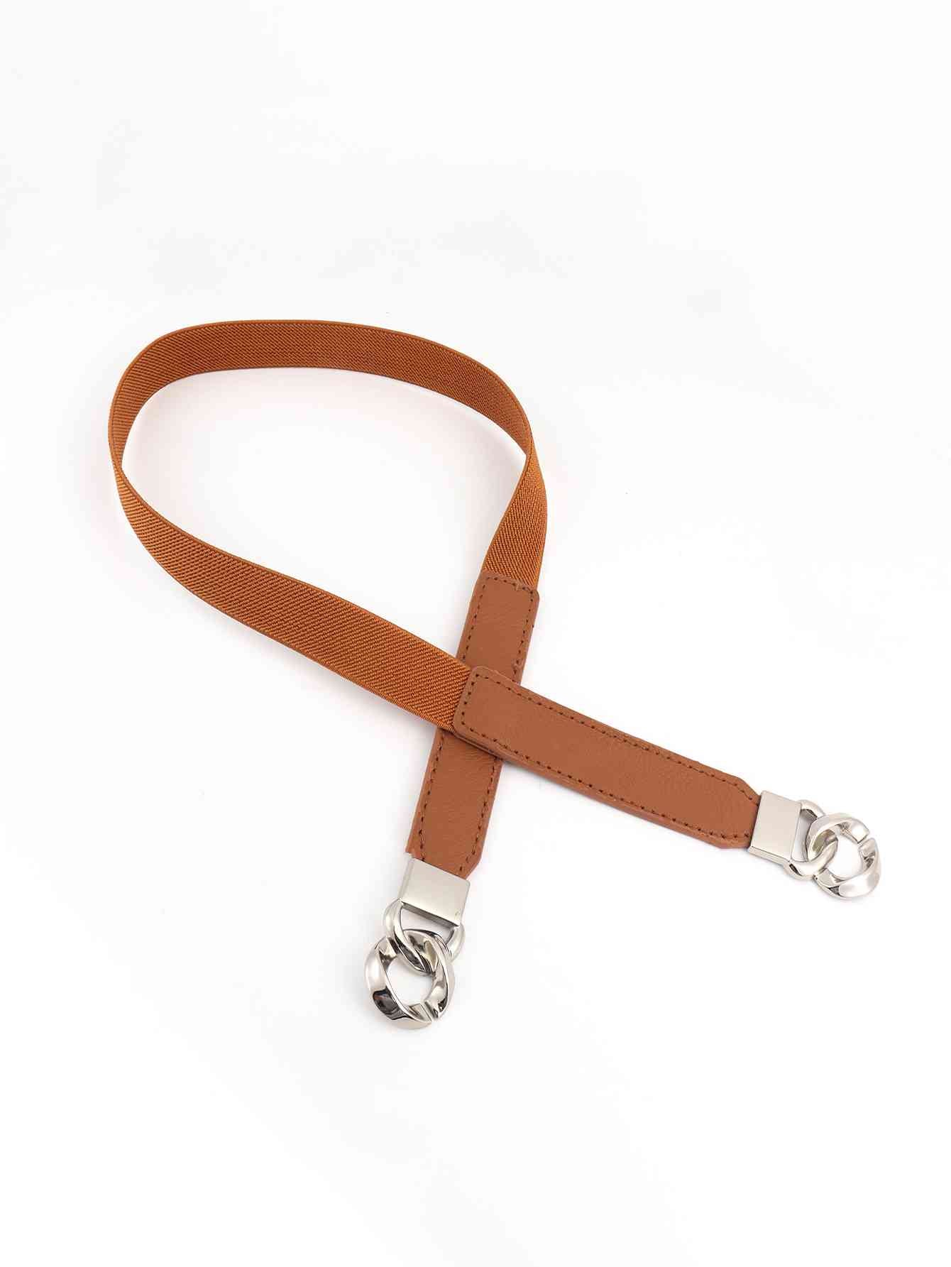 Zinc Alloy Buckle Elastic PU Belt