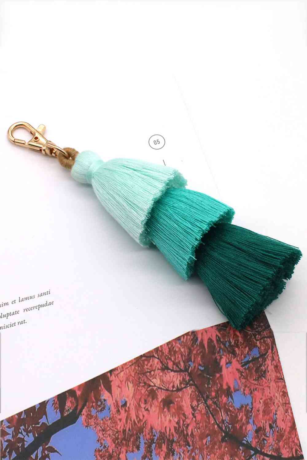 Assorted 4-Pack Multicolored Fringe Keychain - Create the impossible