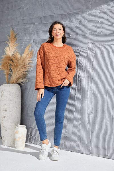 Long Sleeve Round Neck Top