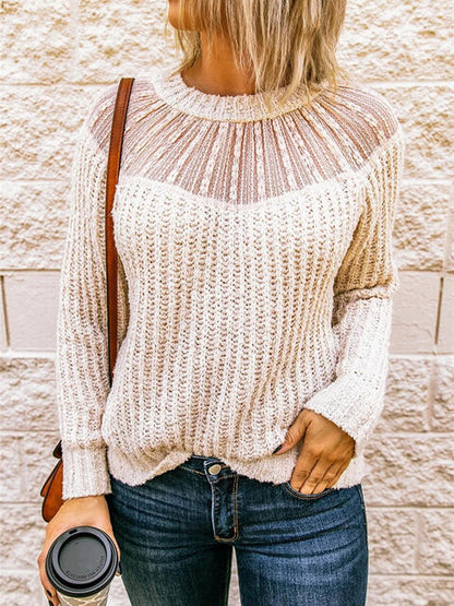 Round Neck Rib-Knit Sweater - Create the impossible