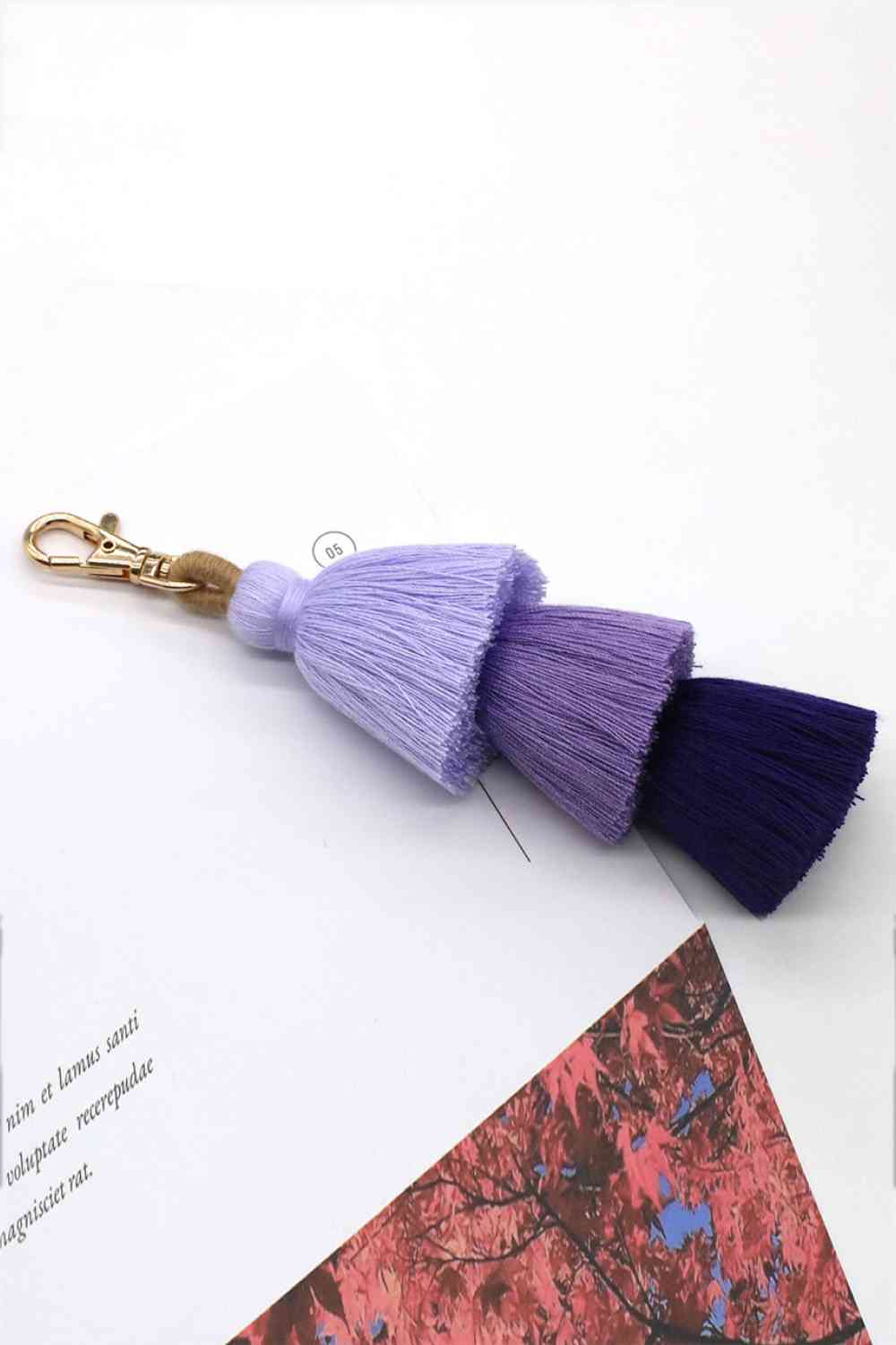 Assorted 4-Pack Multicolored Fringe Keychain - Create the impossible