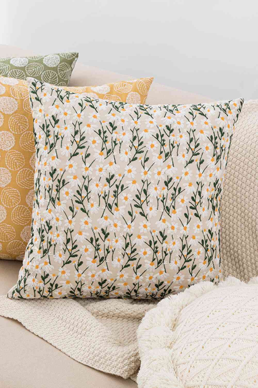 3-Pack Botanical Embroidery Decorative Throw Pillow Cases - Create the impossible