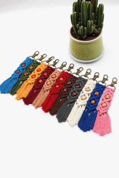 Assorted 4-Pack Handmade Macrame Fringe Keychain - Create the impossible