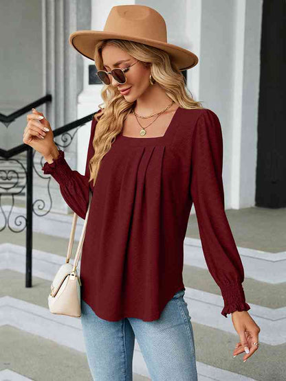 Square Neck Puff Sleeve Blouse - Create the impossible