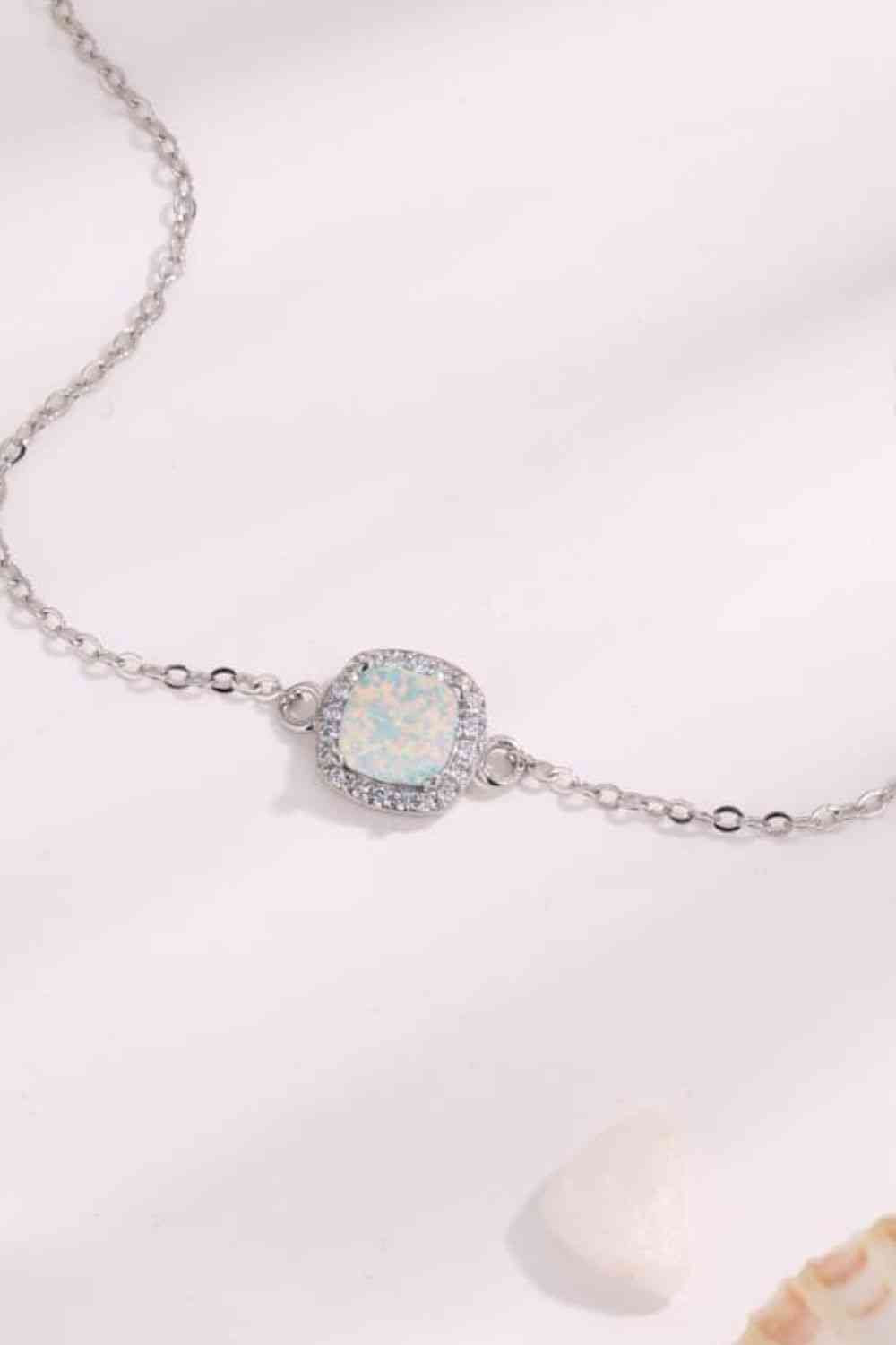 Opal Platinum-Plated Bracelet