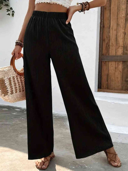 Full Size High Waist Wide Leg Pants